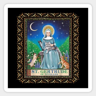 St. Gertrude of Nivelles Patron Saint of Cats Lovers Magnet